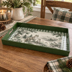 Christmas Decorative Serving Tray – Woodland Fox Engraving - MintiHome