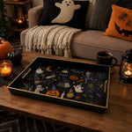 Halloween Witch and Skull Serving Tray – Spooky Icon Design - MintiHome