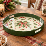 Christmas Decorative Serving Tray – Holly Bow Scatter - MintiHome