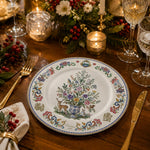 Christmas Deer and Floral Decorative Plate – Holiday Botanical - MintiHome