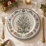 Christmas Deer and Floral Decorative Plate – Holiday Botanical - MintiHome