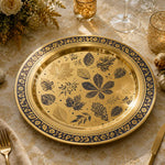 Thanksgiving Charger Plate in Golden Yellow Harvest Tone - MintiHome