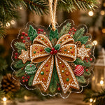 Gingerbread Bow Acrylic Hanging Wall Decor - Holiday Baking Plaque - MintiHome