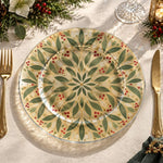 Daily Decorative Charger Plate – Leaf Rosette Berries decorative charger plate on a styled table.