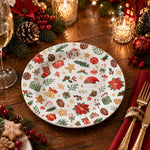 Christmas Decorative Charger Plate – Candy Cane Baubles decorative charger plate on a styled table.