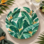 Daily Decorative Charger Plate – Banana Leaf Bloom decorative charger plate on a styled table.