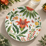 Daily Decorative Charger Plate – Lily Butterfly Cream decorative charger plate on a styled table.