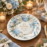 Wedding Decorative Charger Plate – Monogram Ribbon decorative charger plate on a styled table.