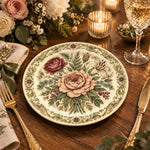 Daily Decorative Charger Plate – Cream Rose Pumpkin decorative charger plate on a styled table.