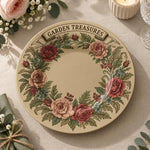 Daily Decorative Charger Plate – Garden Treasures Wreath decorative charger plate on a styled table.