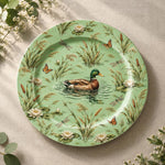 Daily Decorative Charger Plate – Mallard Pale Green decorative charger plate on a styled table.