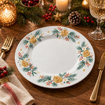 Christmas Decorative Charger Plate – Blue Sprig Centre decorative charger plate on a styled table.