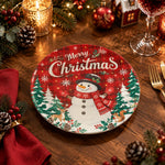 Christmas Decorative Charger Plate – Plaid Bow Ornaments decorative charger plate on a styled table.