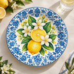 Daily Decorative Charger Plate – Ivory Ring Border decorative charger plate on a styled table.