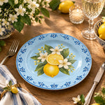 Daily Decorative Charger Plate – Powder Blue Medallion decorative charger plate on a styled table.