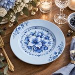 Daily Decorative Charger Plate – Powder Blue Floral Medallion - MintiHome