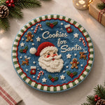 Christmas Decorative Charger Plate – Blue Santa Gingerbread - MintiHome