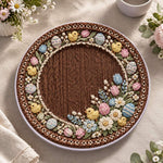 Easter Decorative Charger Plate – Chocolate Ribbon Band Spray - MintiHome