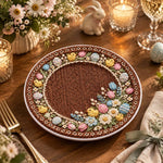 Easter Decorative Charger Plate – Chocolate Ribbon Band Spray - MintiHome