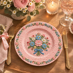 Easter Decorative Charger Plate – Pink Ribbon Posy - MintiHome