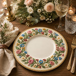 Easter Decorative Charger Plate – Cream Bloom Ring Border - MintiHome