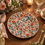 Easter Decorative Charger Plate – Blush Scroll Vine Bloom - MintiHome