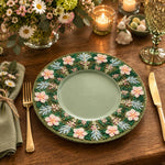 Easter Decorative Charger Plate – Deep Green Radiating Snowflake - MintiHome