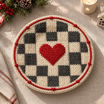 Valentine's Day Decorative Charger Plate – Buffalo Check Red Heart - MintiHome