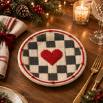 Valentine's Day Decorative Charger Plate – Buffalo Check Red Heart - MintiHome