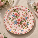Easter Decorative Charger Plate – Pink Blossom Branch Bloom - MintiHome