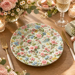 Easter Decorative Charger Plate – Cream Garden Floral Allover - MintiHome