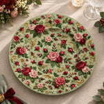 Daily Decorative Charger Plate – Sage Rose Garden Allover - MintiHome