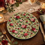 Daily Decorative Charger Plate – Sage Rose Garden Allover - MintiHome