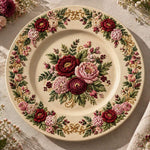 Daily Decorative Charger Plate – Cream Rose Centre Ring - MintiHome
