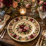 Daily Decorative Charger Plate – Cream Rose Centre Ring - MintiHome