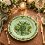 Daily Decorative Charger Plate – Mint Palm Ring Border - MintiHome