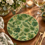 Daily Decorative Charger Plate – Soft Green Tropical Allover - MintiHome