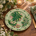 Daily Decorative Charger Plate – Sage Monstera Bloom - MintiHome