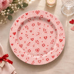 Valentine's Day Decorative Charger Plate – Pink Heart Confetti Allover - MintiHome