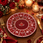Valentine's Day Decorative Charger Plate – Radial Heart Panel Ring - MintiHome