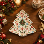 Christmas Decorative Charger Plate – Bauble Ribbon Medallion - MintiHome