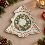 Christmas Decorative Charger Plate – Foliage Bauble Wreath - MintiHome