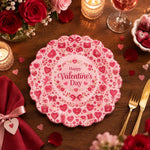 Valentine's Day Decorative Charger Plate – Pink Valentine Hearts - MintiHome
