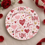 Valentine's Day Decorative Charger Plate – Blush Love Heart Script - MintiHome