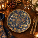 Ramadan Decorative Charger Plate – Midnight Calligraphy Tile Allover - MintiHome