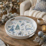 Christmas Winter Animals Plastic Serving Tray – Deer Fox Holiday Decor - MintiHome