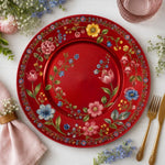 Watercolor Spring Floral Charger Plate | Pastel Garden Tableware - effect view 1