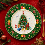 Christmas Tree Charger Plate – Green Holiday Table Decor Under Plates - effect view 1