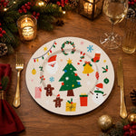 Christmas Santa Charger Plate - Cute Holiday Table Decor Under Plate - scene view 1