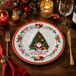 Christmas Charger Plate Santa Claus & Tree – Holiday Table Decor - scene view 1